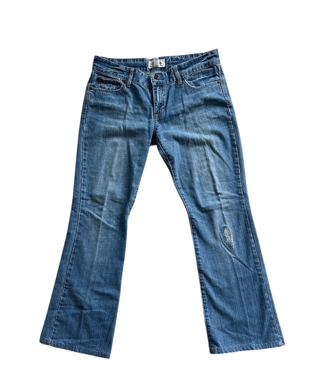 Abercrombie & Fitch Low Rise Bootcut Flare Jeans 10 Medium Wash Y2K Moose Denim